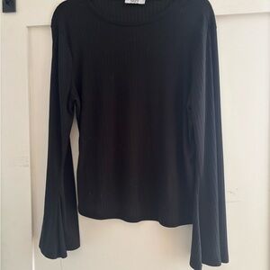 Suzy Shier Elegant Black Long Sleeve Top